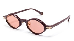 Cartier CT0540S Premiere de Cartier Geometric Sunglasses Burgundy-Gold/Pink lens
