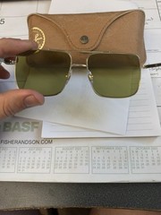 RAY BAN RB3758 Ari Gold Green 54 mm Sunglasses With Case