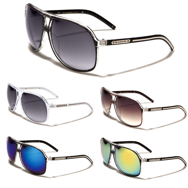 Biohazard Pilot Retro 80’s Men’s Women’s Designer Sunglasses Black White Brown