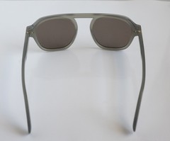 ZEGNA Round SUNGLASSES 51mm EZ 0241 Gray/Tan mirrored solid Made in Italy $465