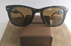 RAY-BAN RB 4105 710 FOLDING WAYFARER 50()22 140 SUNGLASSES ORIGINAL!!!