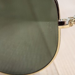 Ray-Ban RB3025 L0205 58-14-135 Large Aviator Sunglasses Green Lens Italy