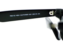 Ray-Ban RB2132 New Wayfarer Classic Black Frame Green Lens 55mm Unisex
