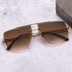 Fashion Designer OVERSIZED Square Pilot Sunglasses Mens Driving Outdoor Glasses