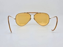 Ray-Ban B&L Outdoorsman II Gold All-Weather Ambermatic Aviator Sunglasses 62-14