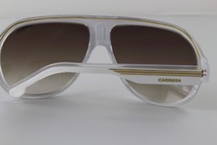 Carrera Speedway White Gold Sunglasses Sport Racing Designer Retro UV Protect