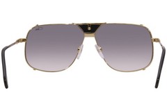 Cazal 994 001 Sunglasses Men’s Black-Gold/Grey Gradient Lenses Pilot Shape 63mm