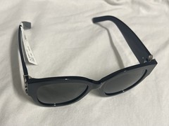 Saint Laurent SL M95/F 005 Sunglasses Black/Polarized Grey Cat Eye 56mm No Case