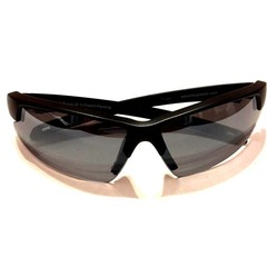 Men’s Epoch Black Frame Sunglasses with Polarized Smoke Lens