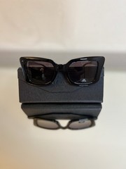 PRIVÉ REVAUX Men’s Full Rim Rectangle Sunglasses Black Frame Gray Tinted Lens
