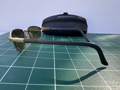 Emporio Armani 167-S 743 Gold Rectangular Sunglasses BrownLens 135mm 54[]19