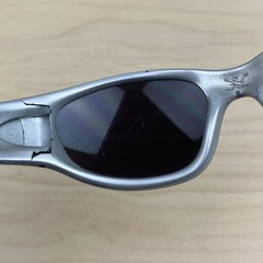 Vintage Oakley Ten X Silver Sunglasses Made In USA FRAMES ONLY