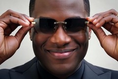 Black Tint Mens Rectangle Luxury Hip Hop Fashion Gold Frame Rimless Sunglasses