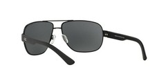 A|X Armani Exchange Men’s AX2012S Rectangular Metal Sunglasses, Satin Black
