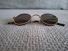 MATSUDA Round Sunglasses Model M3100 Shinny Gold & Black Green LNS 47-23