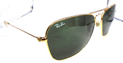 Ray-Ban RB 3136 001 Gold/Green Lenses 58-15 Mens Sunglasses Frames Italy