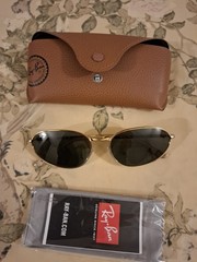 Ray-Ban RB3734 001/31 56-18 Irregular Oval Sunglasses RARE Unique Style Unisex