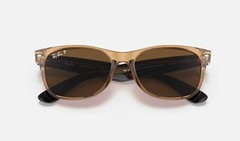 Ray Ban New Wayfarer Polarized Brown 55 mm Sunglasses RB2132 945/57 55-18