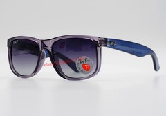 Ray-Ban RB4165 Justin Polarized Sunglasses Classic Blue Frame Gray Lens 54MM