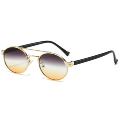 Round Oval Double Bridge Sunglasses For Men Women Outdoor Shade Glasses UV400