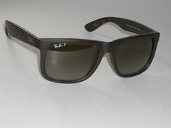 RAY BAN RB4165 JUSTIN 54[]16mm MATTE TORT BRN GRADIENT POLARIZED LENS SUNGLASSES