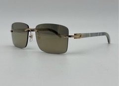 CARTIER C DECOR WHITE BUFFALO HORN SUNGLASSES NEW 100% GENUINE CT0030RS CAT 3