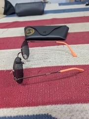 Sunglasses Ray-Ban RB3447 Brown lens Black Frame Amber Tip Round 53 18 138