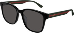 Gucci GG 0417 SK-001 Black / Grey Multicolor 001 Size 56 Sunglasses