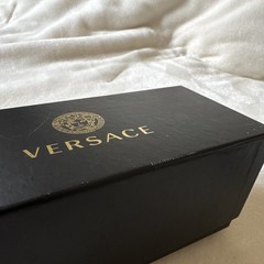 Versace Unisex “Biggie” Black Sunglasses with Gold Medusa