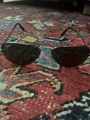 RAY-BAN Aviator RB3044 SMALL W3100 Black Metal Unisex 52 mm Polarized Sunglasses