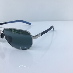 NEW MAUI JIM GUARDRAILS MJ 327-17 Shiny Silver with Neutral Grey Polarized JAPAN