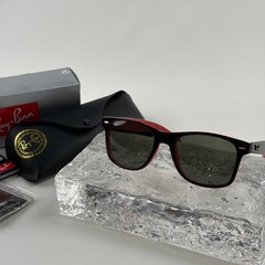 New In Box – Ray-Ban Wayfarer RB2140 Black Red Sunglasses Full Set