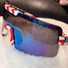 Omekol American Flag Sunglasses Blue Mirror Polarized Lens UV 400 Protection