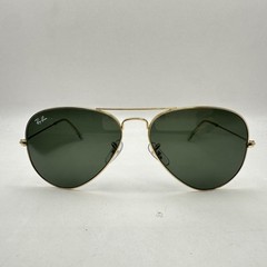 Ray Ban Unisex Aviator Large Metal Sunglasses RB3025 Gold/Green