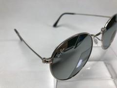 Ray-Ban RB3447 Round Silver Frame Silver Lens Sunglasses