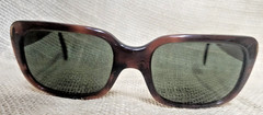 1950s Vintage Mens Sunglasses, Tortoise Shell Frames, Green Glass Lenses