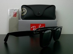 Ray-Ban RB2140 Wayfarer Classic Sunglasses Black Mirrored G-15 50mm Never Worn