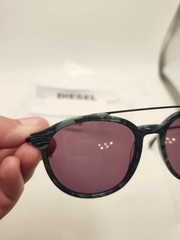 Brand New Diesel Sunglasses DL0188 Dark Green Marble Black Bar 98J 54-17-145 3