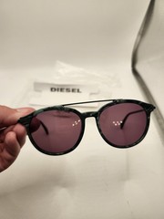Brand New Diesel Sunglasses DL0188 Dark Green Marble Black Bar 98J 54-17-145 3