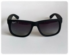 Ray-Ban Justin RB4165 622/T3 Matte Black Grey Gradient Polarized Sunglasses 54mm