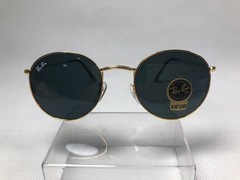 Ray-Ban RB3447 Round Metal Black Frame Gray Lens Sunglasses