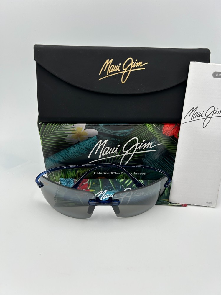 MAUI JIM Polarized Sunglasses MJ577 03 Splash Blue Neutral Grey NIB