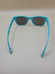 Turquoise Blue Sunglasses Mirrored Silver Lenses Retro Plastic Frames SG9