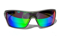 NEW Oakley TURBINE ROTOR Matte Grey POLARIZED Galaxy Jade Lens Sunglass 9307