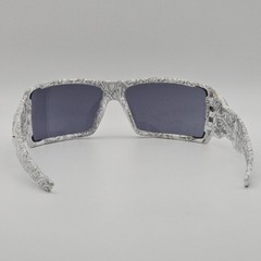 Oakley Oil Rig 03-461 White Text Print Grey Lens Made USA Pre-Luxottica Rare