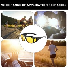 Night Driving Glasses HD Anti Glare Vision Polarized Yellow Lens Tinted Unisex