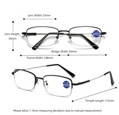Men Metal Photochromic Blue Light Blocking Reading Glasses Outdoor Sunglasses