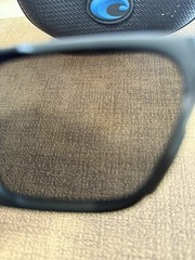 Costa Lido Men’s Rectangle Sunglasses Black Frame Gray Polarized Lenses