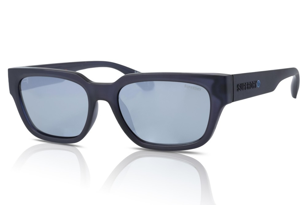 Superdry Sunglasses Men’s SDS-5004 106 Matte Navy/Smoke with Silver Mirror
