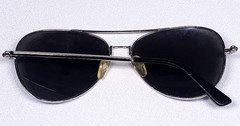Spy Optic “Whistler” Aviator Sunglasses Silver Polarized Blue Lens No Ear ~Parts
